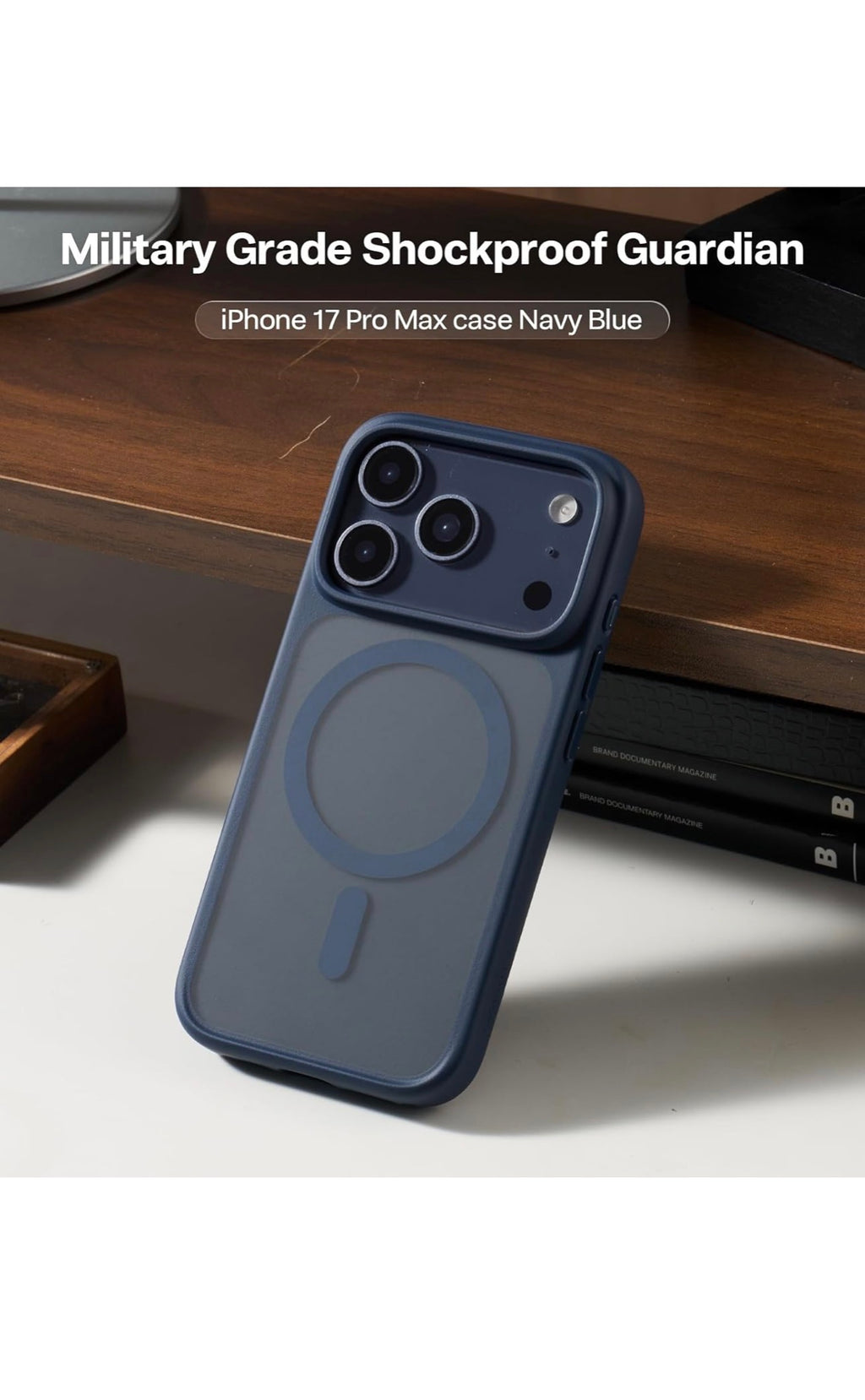 TORRAS for iPhone 17 Pro Max Case with MagSafe, 12FT Military Grade Shockproof, Durable & Sturdy & Velvety Touch, Magnetic Protective case for iphone 17 pro max cover, Blue