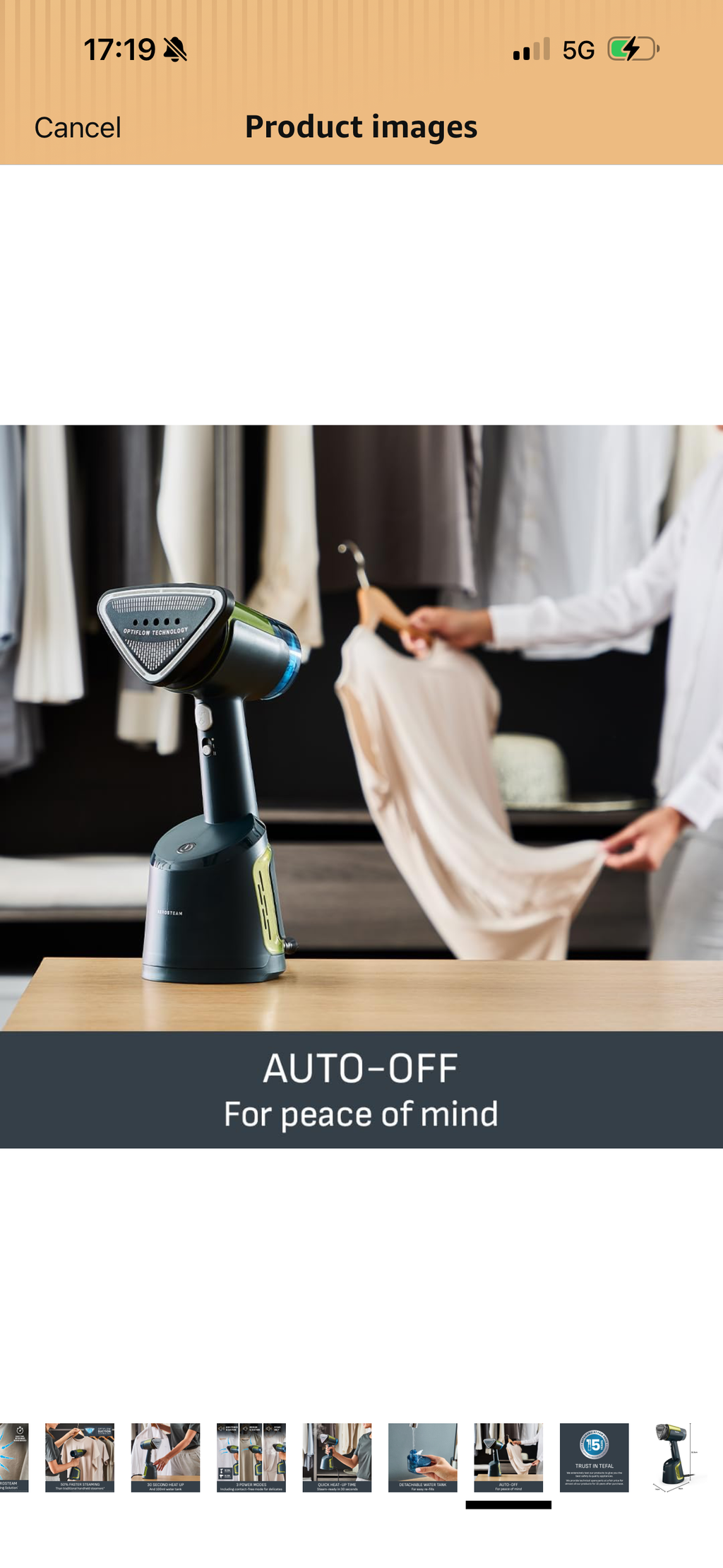 Tefal AeroSteam Handheld Garment Steamer, Revolutionary Suction Innovation, Portable Clothes Steamer & Wrinkle Remover, Fast Heat-Up, Iron Results in One Stroke, DT9810G0–Black/Forest Green
