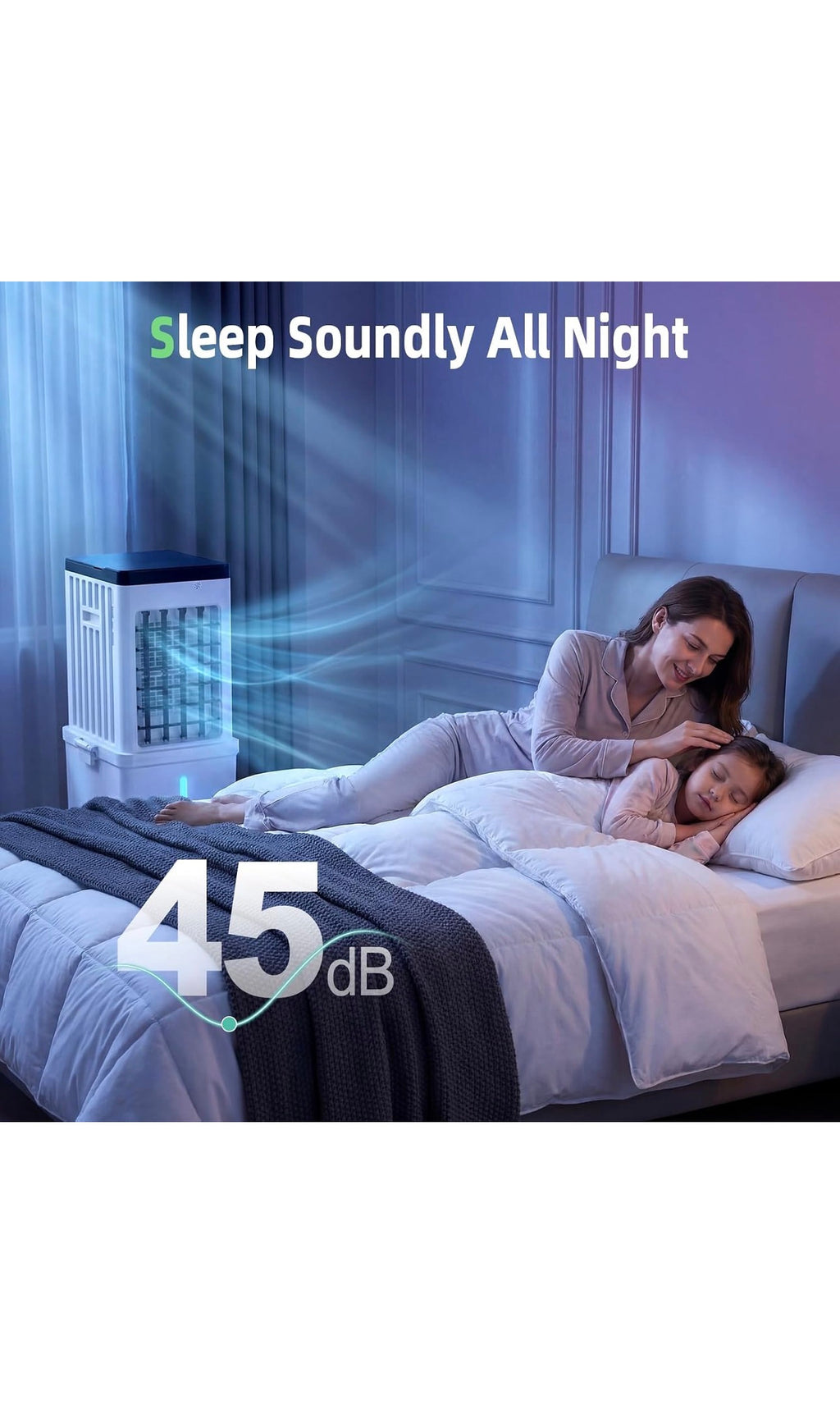Evaporative Air Cooler, 15L Evaporative Cooling Fan with Remote & 2 Ice Packs, 3-in-1 Hoseless Room Cooler with 3 Speeds, 7.5H Timer & 120° Oscillation, Portable Room Cooler For Office, Bedroom