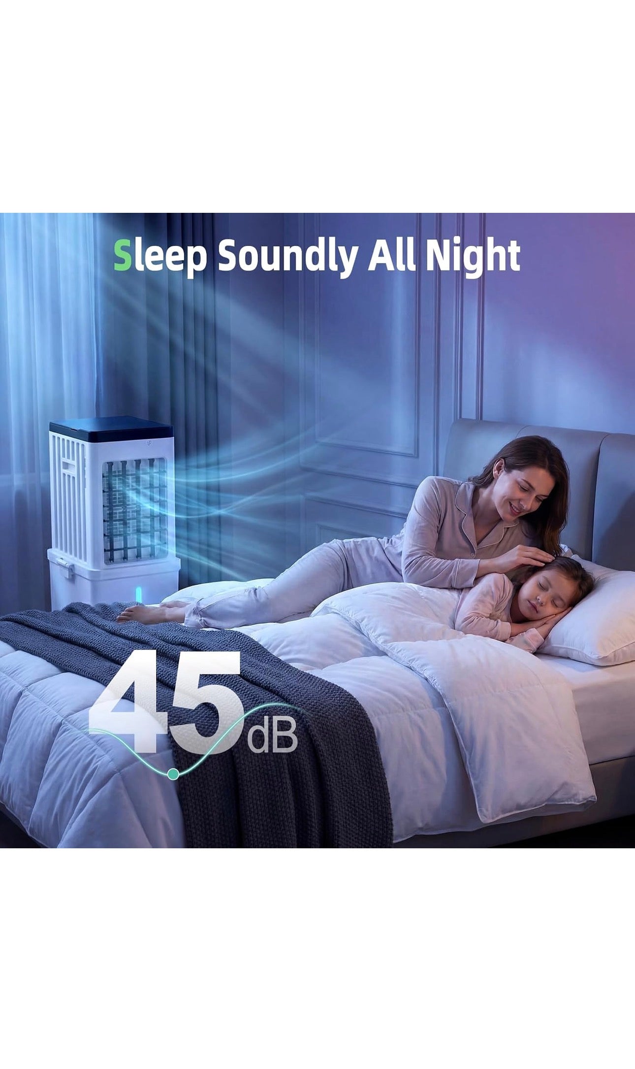Evaporative Air Cooler, 15L Evaporative Cooling Fan with Remote & 2 Ice Packs, 3-in-1 Hoseless Room Cooler with 3 Speeds, 7.5H Timer & 120° Oscillation, Portable Room Cooler For Office, Bedroom